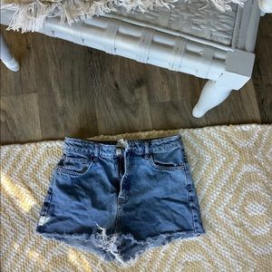 denim hight waisted shorts